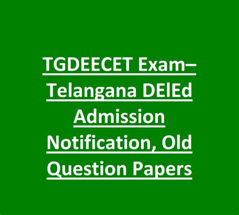 TGDEECET Notification 2026 TelanganaGovtJobs 2026, TGPSC Recruitment ...