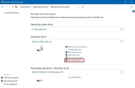 BitLocker Drive Encryption Disable 的图像结果