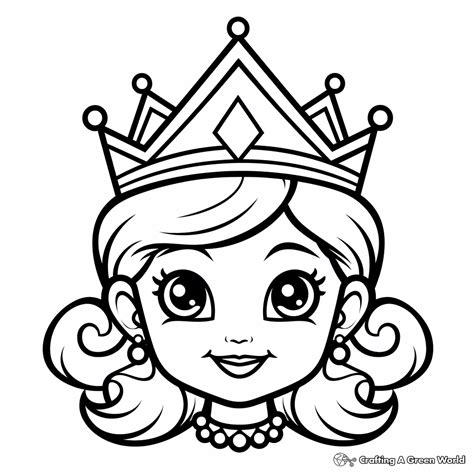 Coloring Crown Princess Pages Couronne Coloriage Printable Girls Tiara ...