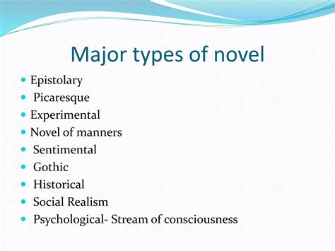 Types Of Novel