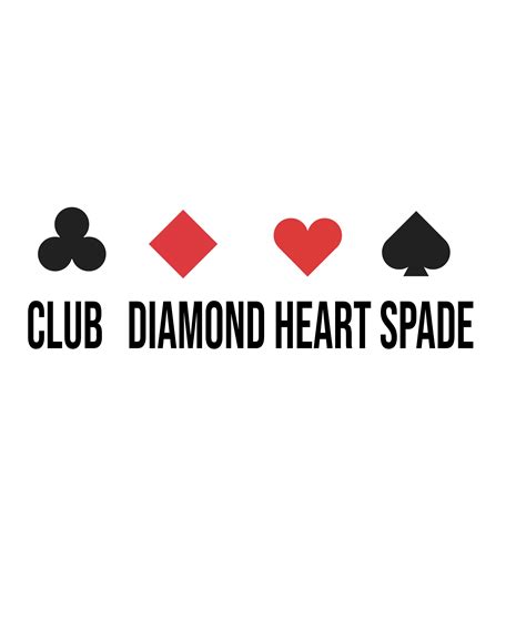 Heart Spade Club Diamond Templates