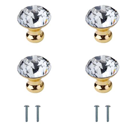 VOLO Crystal Drawer Knob- 1" (25 mm), Dressing Table knob (4Pcs ...
