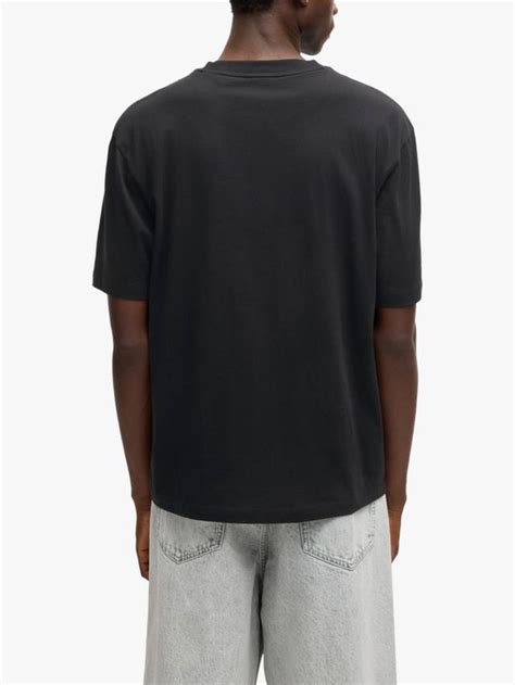 HUGO Cotton Regular Fit T-Shirt, Black