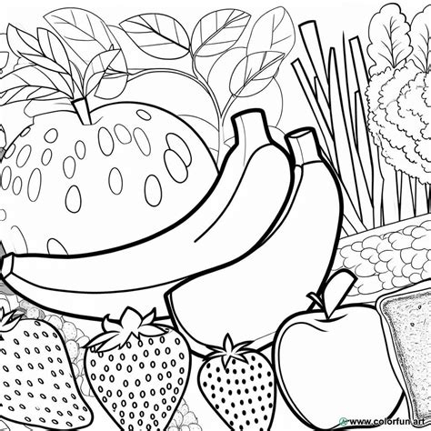 Healthy food coloring page Download or Print for free