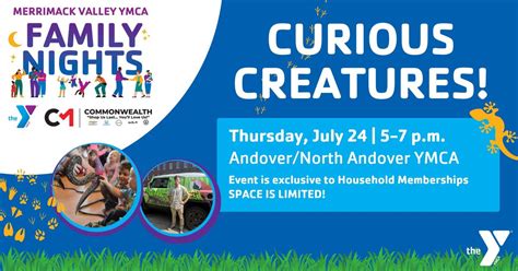 A/NA YMCA Family Night: Curious Creatures, 165 Haverhill St, Andover ...