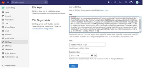 GitLab SSH Key Custom Instance 的图像结果