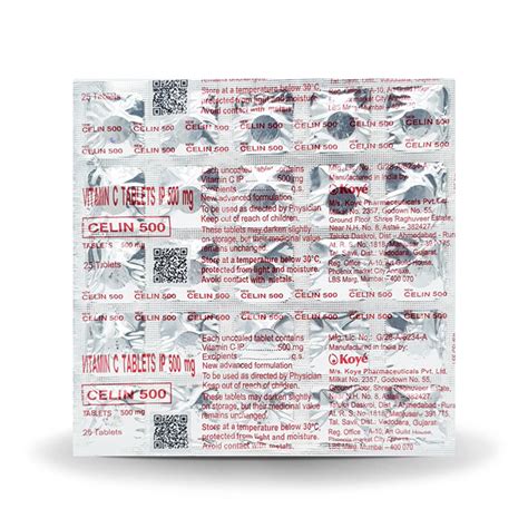 Buy Celin Chew 500mg, 25 Tablets Online : ClickOnCare.com