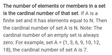 What is Cardinal sets?? - Brainly.in