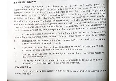 Miller indices - note from metallurgy and material science ...