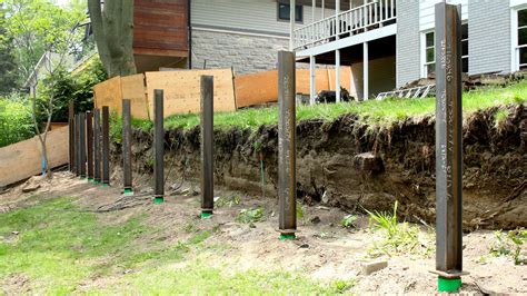 I Beam Wood Retaining Wall