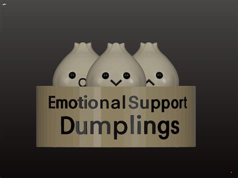 🧸 Emotional Support Dumplings Desk Decor・ STL File for 3D printing・Cults