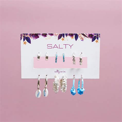 Set Of 6 Silver Fling Earrings Set | Salty – Salty Accessories