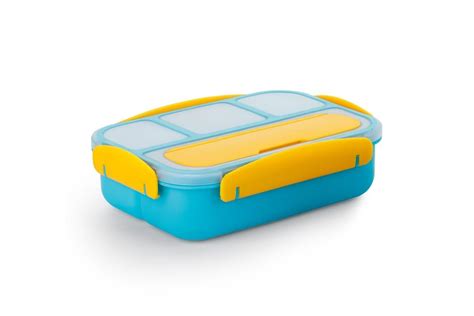 Buy Entisia Lunch Box for School - Unbreakable Plastic 4 Compartment ...