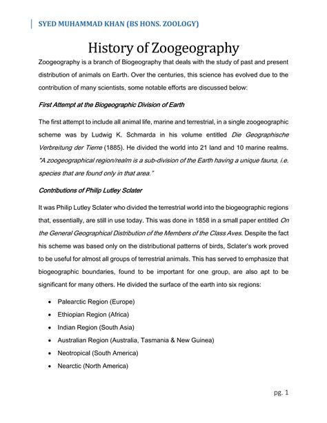History of Zoogeography | PDF