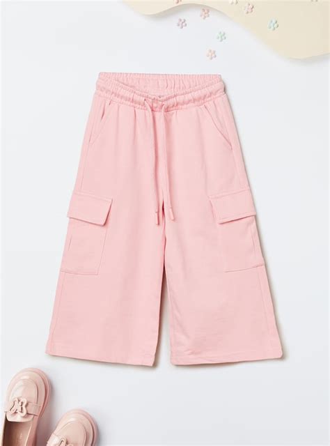 Buy Girls Solid Cargo Track Pants Online at just Rs. 499.0 ...
