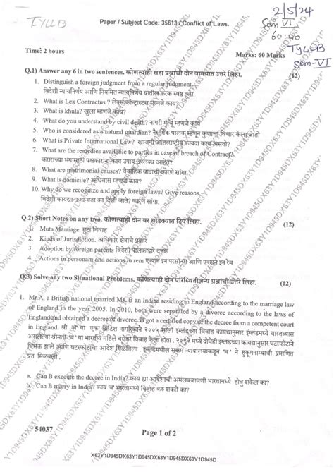 TYLLB Paper 35613: Conflict of Law - Informative Notes - Studocu