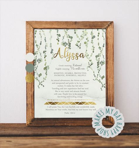 Camille Name Meaning Birthday Giftwhite Cream Watercolor | Etsy