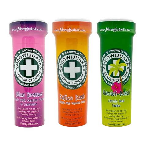 Buy Meowijuana Catnip Blend Bundle - Combination of Kalico Kush, Mice ...