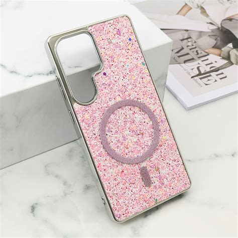 Futrole GLAM GLOW MagSafe za Samsung S938B Galaxy S25 Ultra 5G roze ...