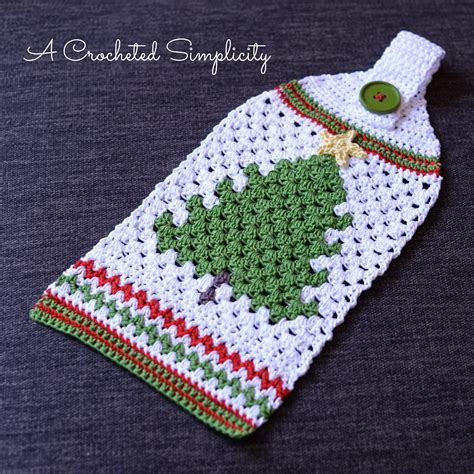 crochet christmas kitchen towels