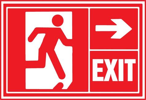 Poster Exit Symbol Poster sl-14298 (LARGE Poster, 36x24 Inches, Banner ...