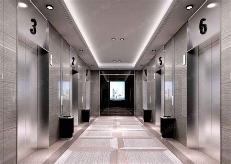 电梯间装修效果图,电梯效果图,电梯间效果图_大山谷图库