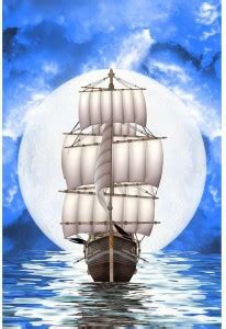 Ship In A Fantasy Landscape Premium Poster Paper Print - ArtzFolio.com ...