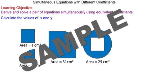 Image result for Using Simultaneous Equations to Solve Problems