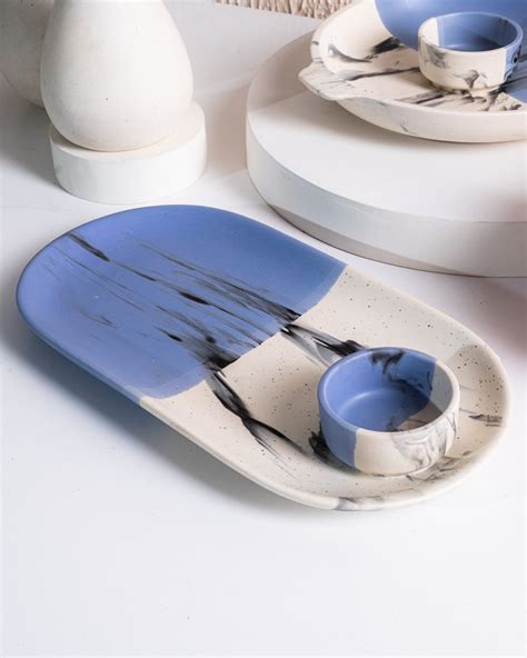 Ceramic Chip & Dip Platter Lilac – Aidea Homes