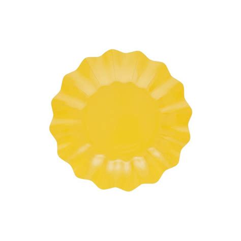 Platos carton amarillos grandes 8 und - Barullo.com