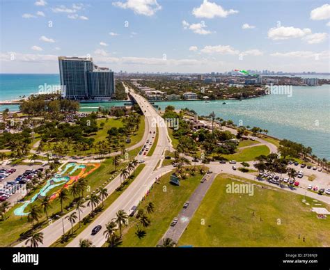 Haulover Park Miami Beach FL shot with aerial drone Stock Photo - Alamy