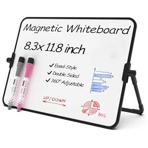 Dry Erase White Board with Bracket Erasable Whiteboard with Stand Desk ...