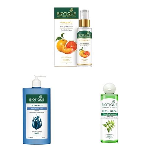 Biotique Vitamin C Dark Spot Solution Serum 30ml & Biotique Bio Ocean ...