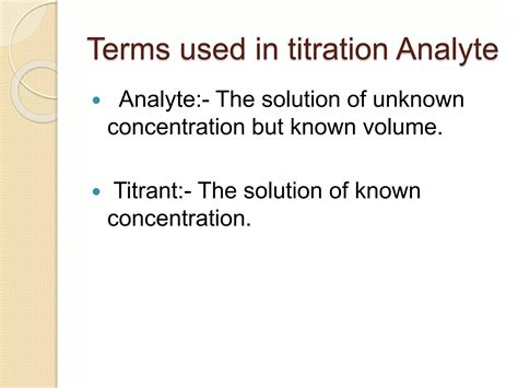 Titration or titrimetry | PPTX
