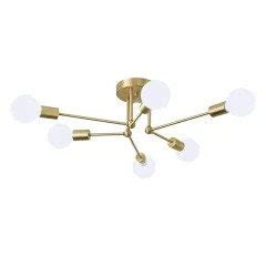 6 Light Handcrafted Modern Mid Century Sputnik Chandelier - Graham ...