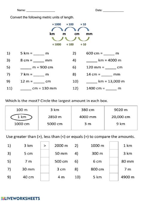 Image result for Metric Unit Conversion Worksheet Answers