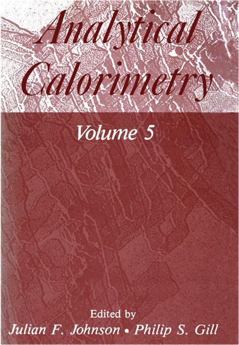 Buy Analytical Calorimetry: Volume 5 Book Online at Low Prices in India ...