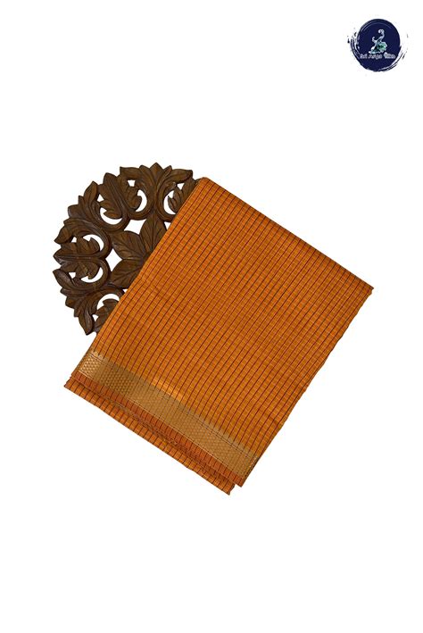 Mango Yellow Madisar Semi Silk Cotton Saree With Checked Pattern - Sri ...