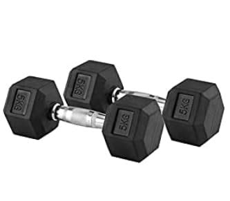 Buy ARISING Rubber Coated Hexa Dumbbell Set for Men & Women ...