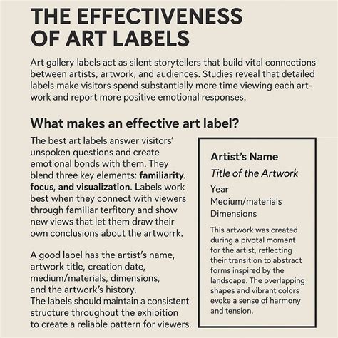 Art Gallery Labels: Create Effective Artwork Labels [Guide] | AWM