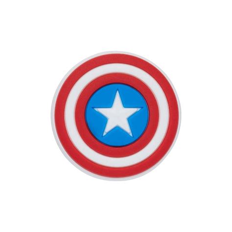 Buy Crocs Unisex-Adult Captain America Shield Jibbitz Shoe Charm ...