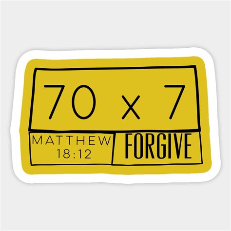 Forgive 70 Times 7 Sticker | Christian stickers, Christian graphics ...