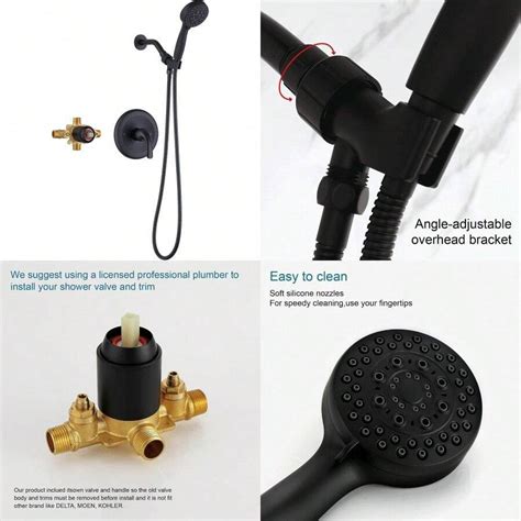 Shower Faucet Handheld Shower Head Rough-In Vae Included Shower Trim ...