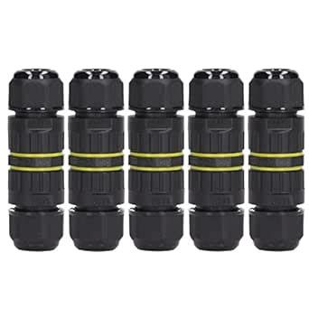 5Pcs Outdoor Electrical Cable Connector IP68 Waterproof 3 Core Wire ...