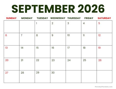 September 2026 Calendars (52 Free PDF Printables)