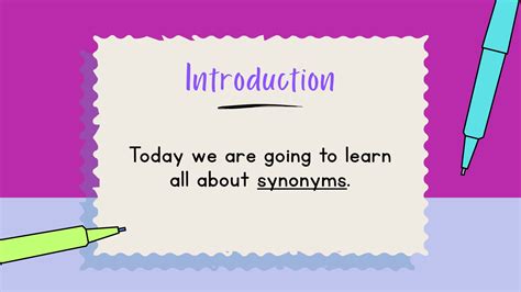 MRS. CHANG´S ENGLISH LEARNING SPOT: Synonyms
