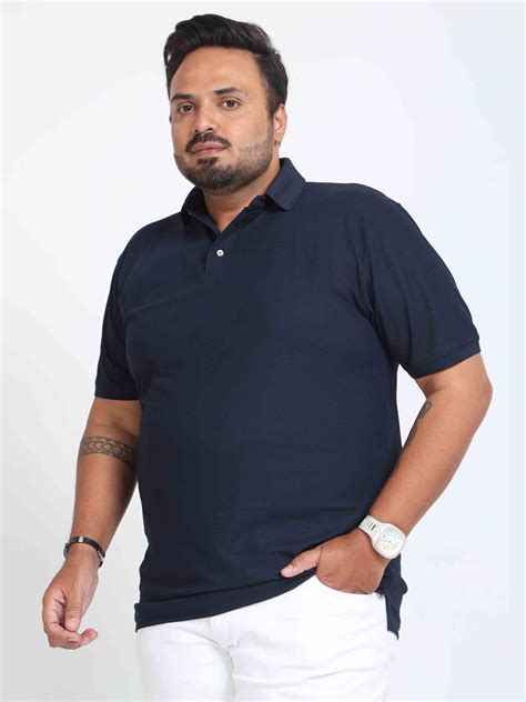 Buy Trendy Plus Size True Navy Men's Polo T-Shirt