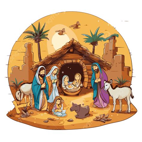 Christmas Manger Scene Clip Art