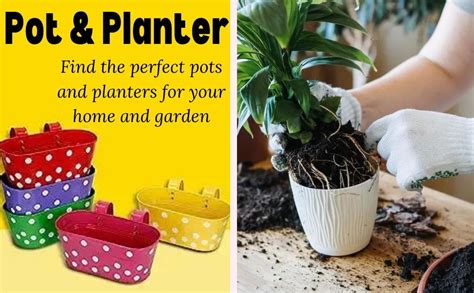 AYMH 5 Pcs Hanging Railing Planters Flower Hanging Pots for Home ...