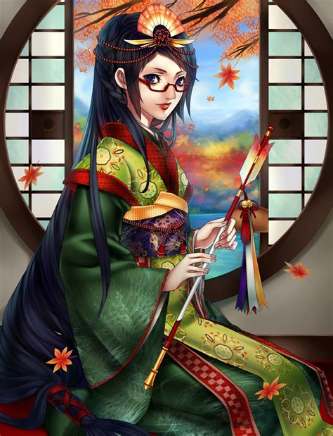 Safebooru - 1girl 2021 absurdres bare tree black kimono blush chinese ...